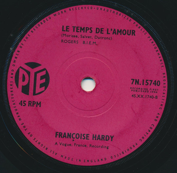 Françoise Hardy : Et Même (7", Single, Sol)