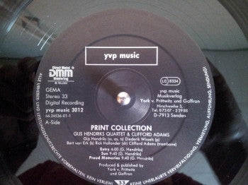 Gijs Hendriks Quartet & Clifford Adams : Print Collection (LP, Album)