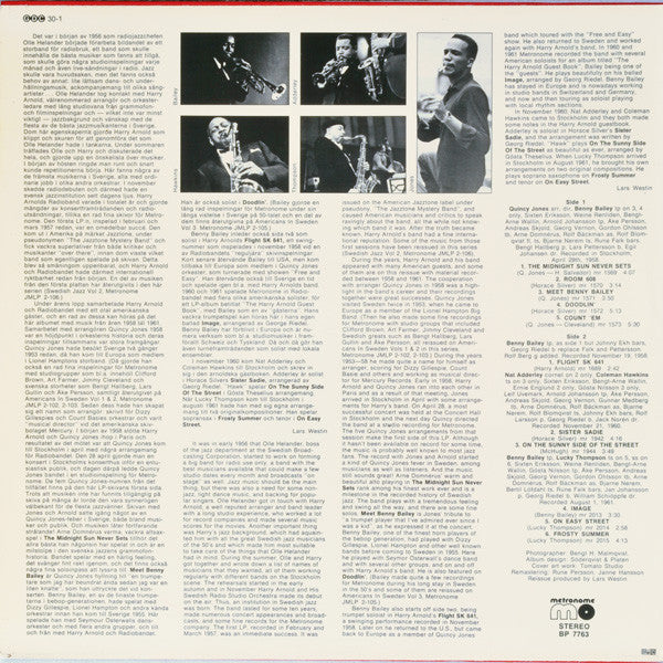 Harry Arnold & His Swedish Radio Studio Orchestra, Quincy Jones, Coleman Hawkins, Benny Bailey, Lucky Thompson, Nat Adderley : The Midnight Sun Never Sets (LP, Comp)