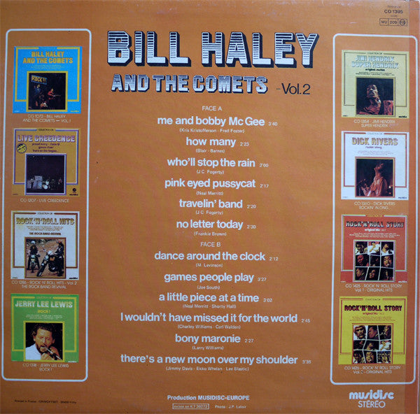 Bill Haley And His Comets : Bill Haley And The Comets Vol. 2 (LP, Album)