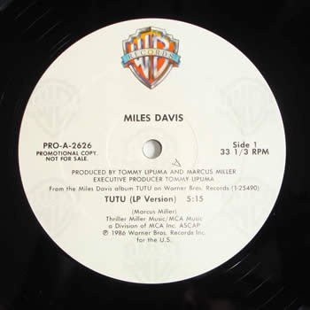 Miles Davis : Tutu (12", Maxi, Promo)