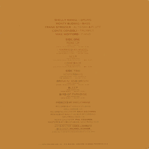 Shelly Manne : "Perk Up" (LP, Album)