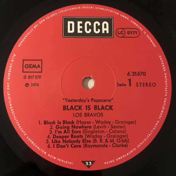 Los Bravos : Black Is Black (LP, Comp, RE)