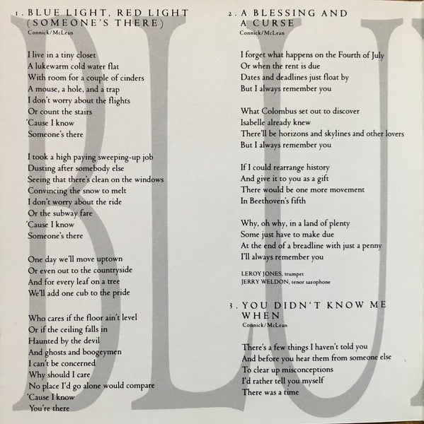 Harry Connick, Jr. : Blue Light, Red Light (CD, Album)