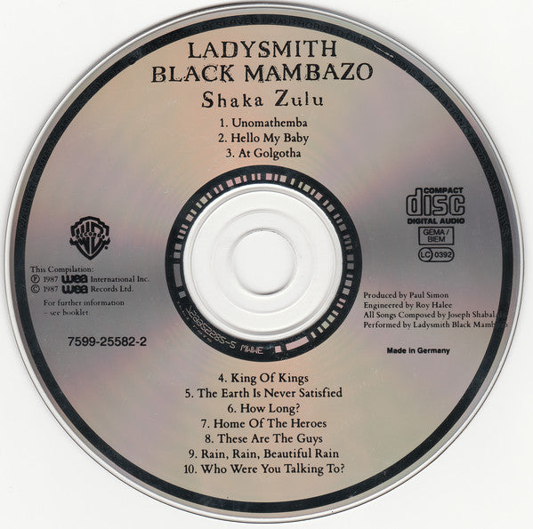 Ladysmith Black Mambazo : Shaka Zulu (CD, Album, RP)