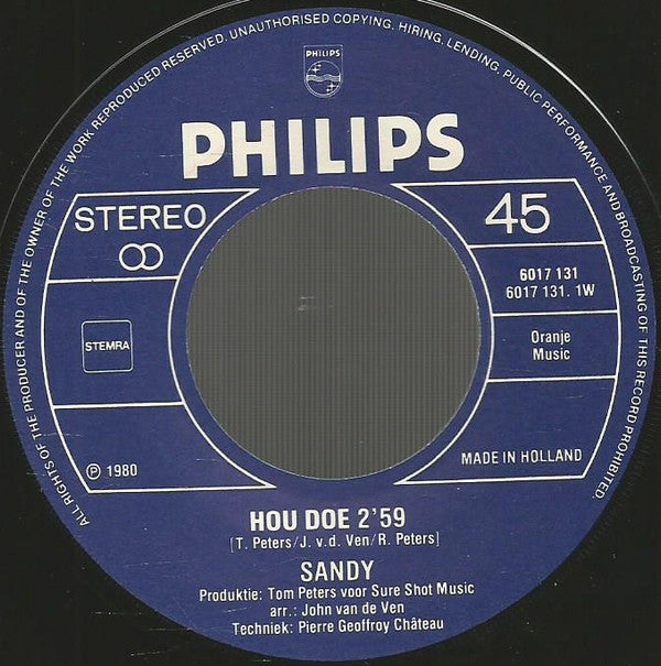 Sandy (8) : Hou Doe (7", Single)