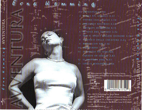 Erna Hemming : Avventura (CD, Album)