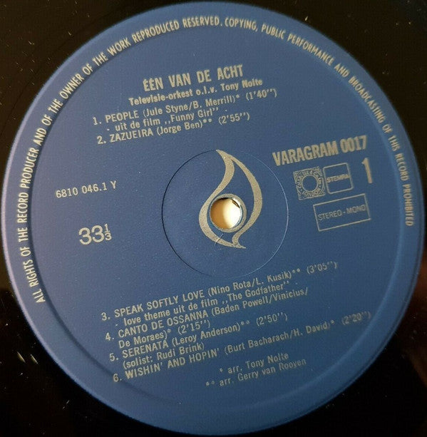 Televisie Orkest o.l.v. Tony Nolte : Een Van De Acht (LP, Album)