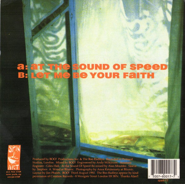 The Boo Radleys : At The Sound Of Speed (7", Single, Red)