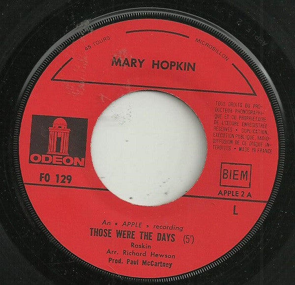 Mary Hopkin : Those Were The Days (7", Single)