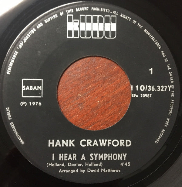 Hank Crawford : I Hear A Symphony (7")