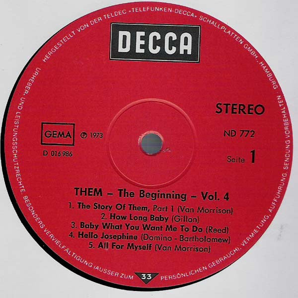 Them (3) : The Beginning Vol. 4 (LP, Comp)