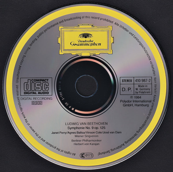 Ludwig Van Beethoven - Herbert Von Karajan - Berliner Philharmoniker : Symphonie No. 9 (CD, Album)
