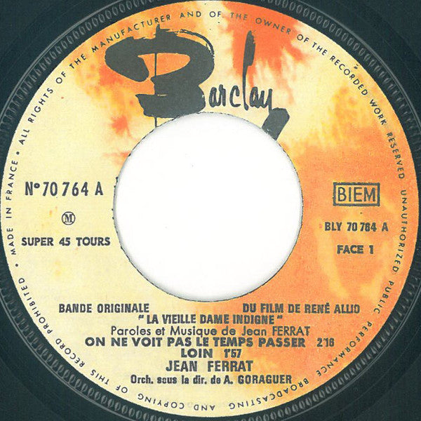 Jean Ferrat : La Vieille Dame Indigne (7", EP)
