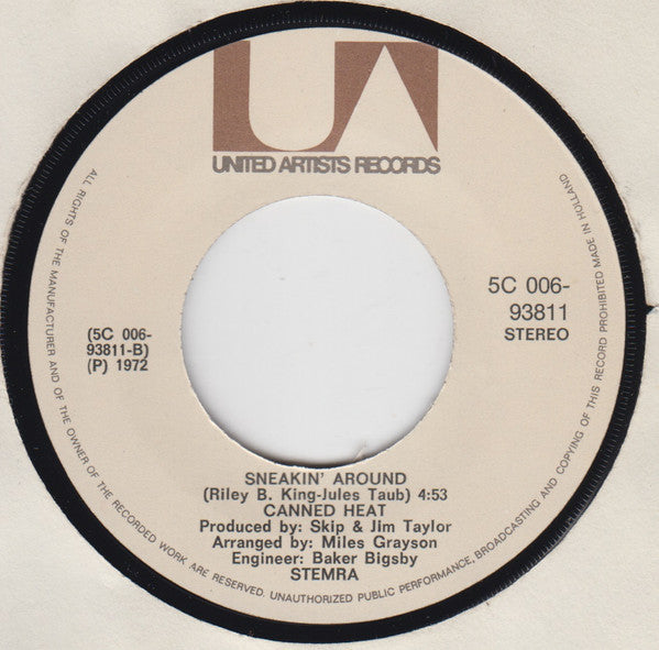 Canned Heat : Cherokee Dance (7")