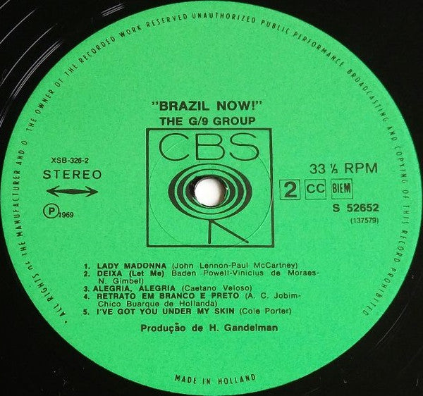 The G/9 Group : Brazil Now! (LP, Album)