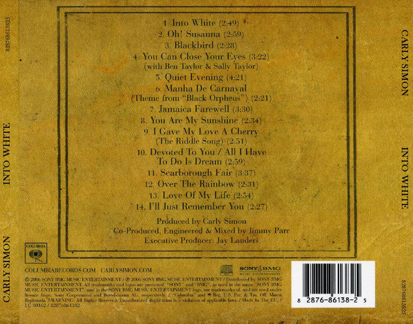 Carly Simon : Into White (CD, Album, Dig)