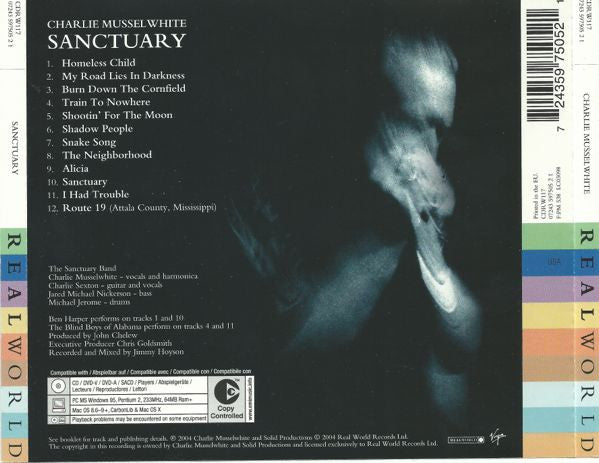 Charlie Musselwhite : Sanctuary (CD, Album, Copy Prot.)
