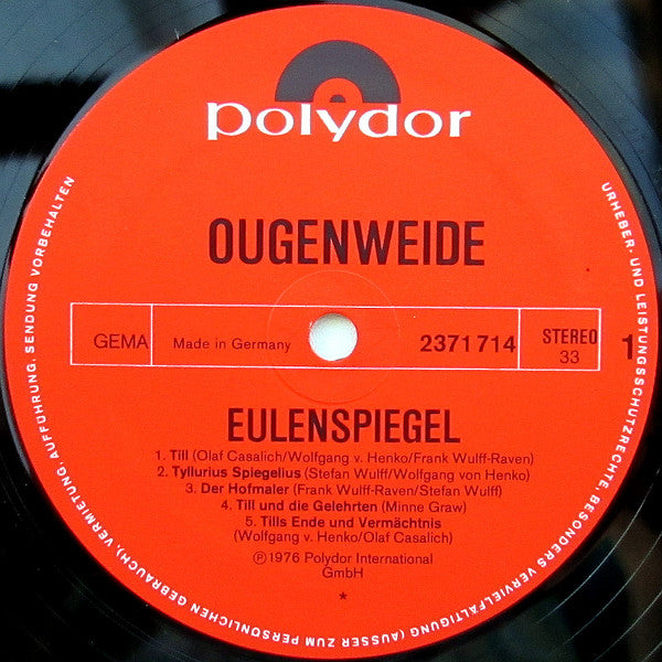 Ougenweide : Eulenspiegel (LP, Album)
