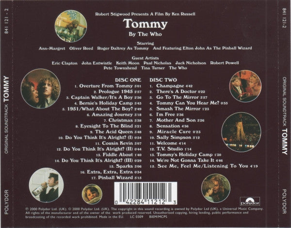 Various : Tommy (Original Soundtrack Recording) (2xCD, Album, RE, RM)