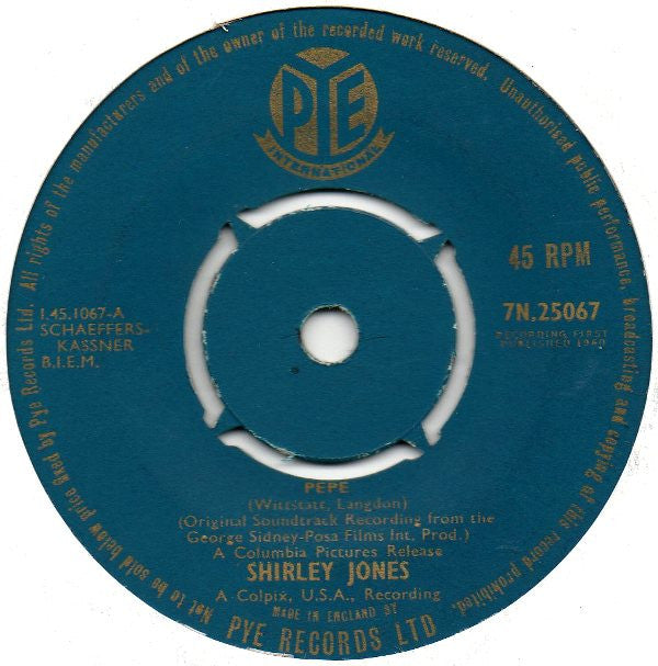 Shirley Jones (2) : Pepe (7")