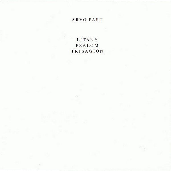 Arvo Pärt : Litany (CD, Album, RP)