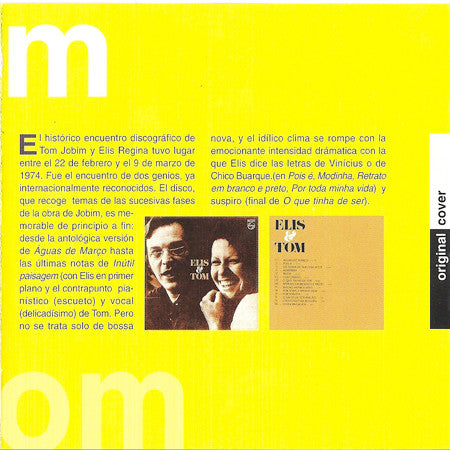 Elis Regina & Antonio Carlos Jobim : Elis & Tom (CD, Album, RE)