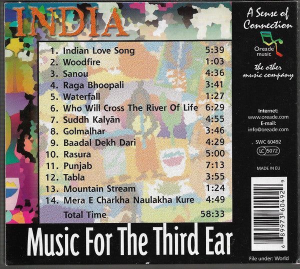 Various : India (Music For The Third Ear) (CD, Comp)