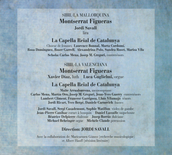Montserrat Figueras, La Capella Reial De Catalunya, Jordi Savall : El Cant De La Sibil·la (Mallorca • València 1400-1560)  (CD, Album)