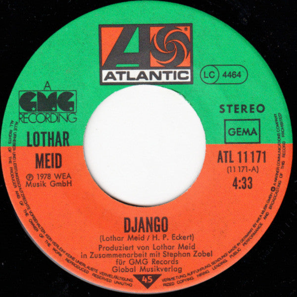 Lothar Meid : Django (7", Single)