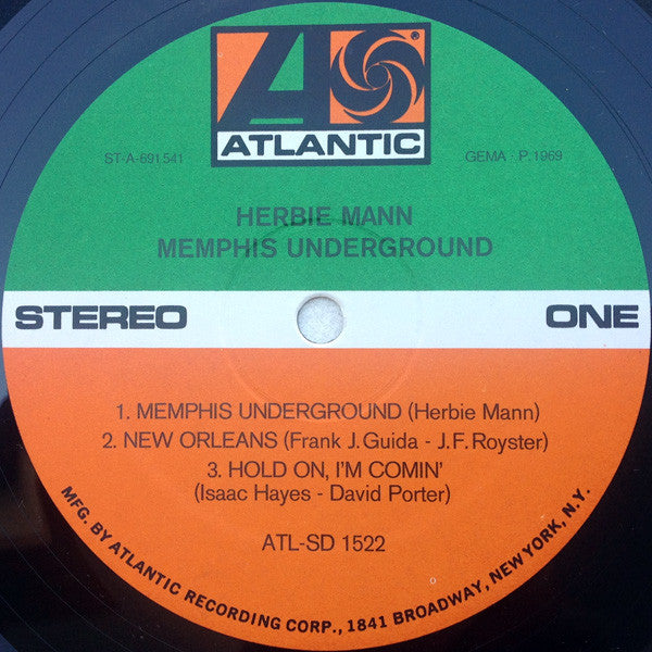 Herbie Mann : Memphis Underground (LP, Album)