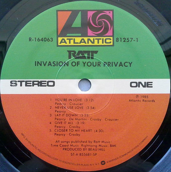 Ratt : Invasion Of Your Privacy (LP, Album, Club)