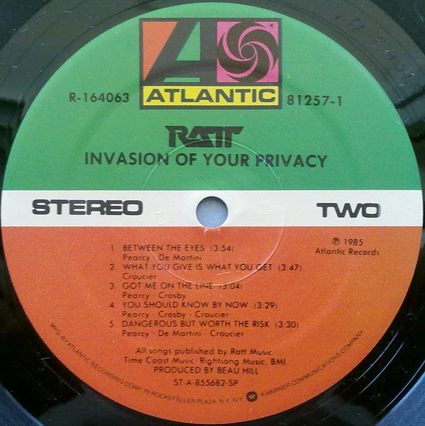 Ratt : Invasion Of Your Privacy (LP, Album, Club)