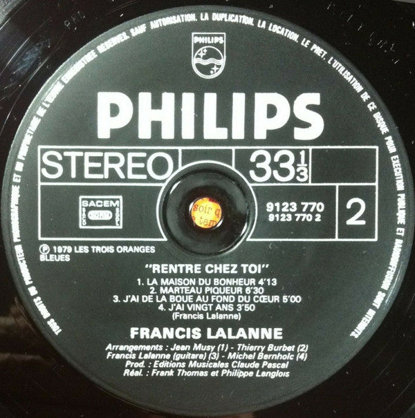 Francis Lalanne : Rentre Chez Toi (LP, Album)