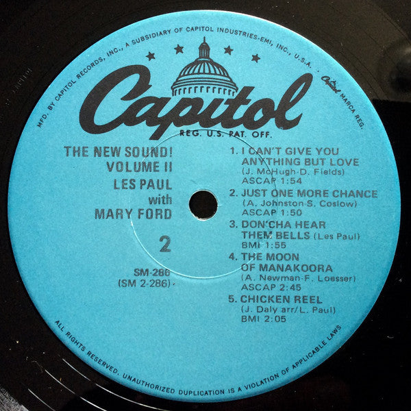 Les Paul & Mary Ford : Les Paul's New Sound Vol. 2 (LP, Mono, RE, Abr)