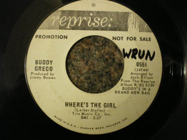 Buddy Greco : Dani / Where's The Girl (7", Promo)