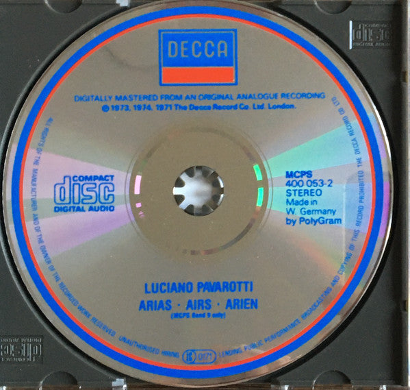 Luciano Pavarotti : Arias - Airs - Arien (CD, Comp)