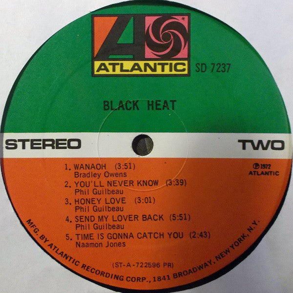 Black Heat : Black Heat (LP, Album, PR )