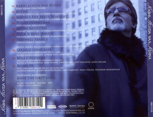 Various : Kabhi Alvida Naa Kehna (Original Motion Picture Soundtrack) (CD, Album, Enh)