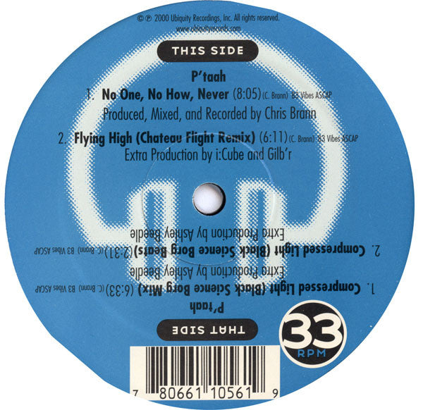 P'Taah : No One, No How, Never (12", Ltd)