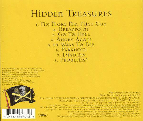 Megadeth : Hidden Treasures (CD, Album, Comp, Ltd)