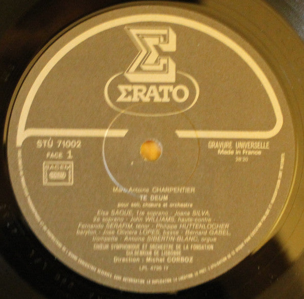 Marc Antoine Charpentier, Gulbenkian Orchestra, Michel Corboz : Te Deum (LP, Album, RE)