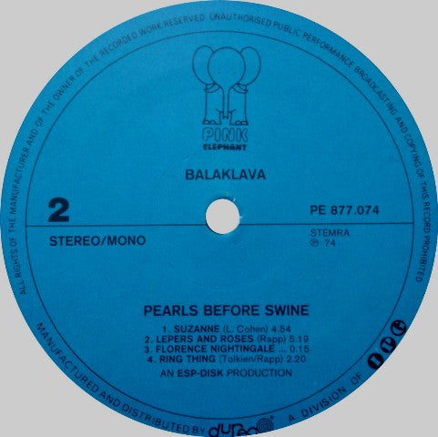 Pearls Before Swine : Balaklava (LP, Album, RE, Blu)