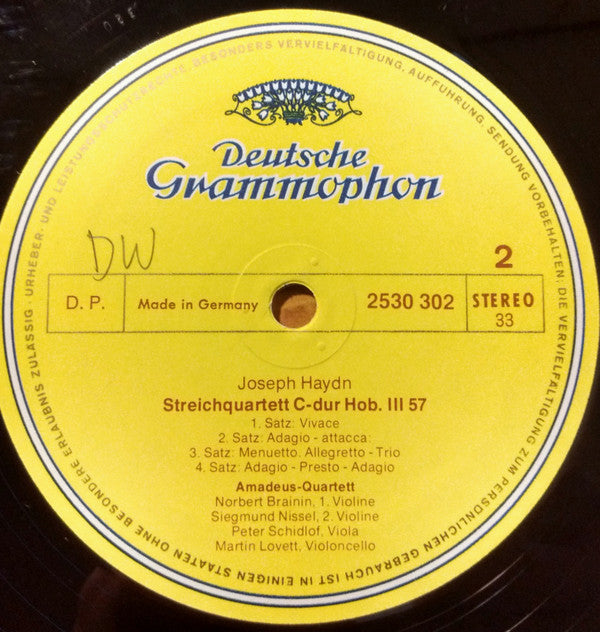 Joseph Haydn, Amadeus-Quartett : Streichquartette G-Dur Op.54,1 / C-Dur Op 54,2 = String Quartets In G Major, Op. 54,1 / In C Major, Op. 54,2 (LP)