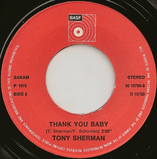 Tony Sherman : Sing With Me (7", Single)