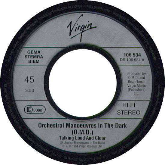 Orchestral Manoeuvres In The Dark : Talking Loud And Clear (7", Single)