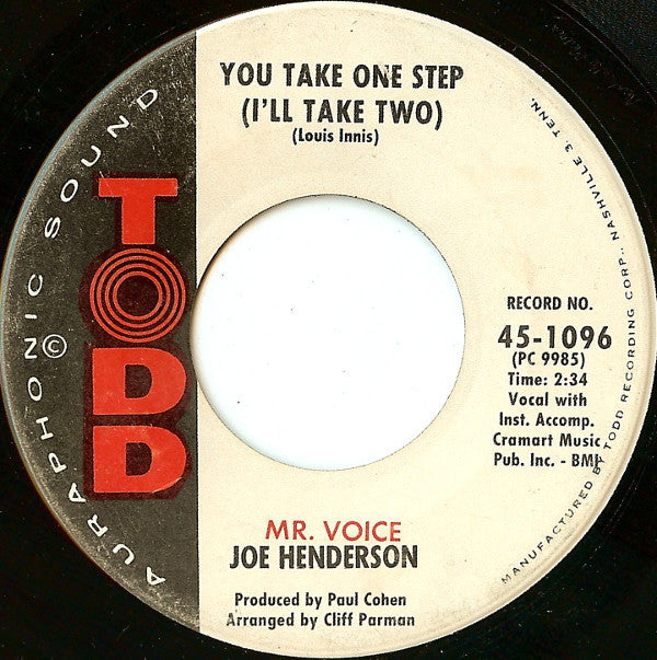 Joe Henderson (2) : If We Could Start All Over Again (7")