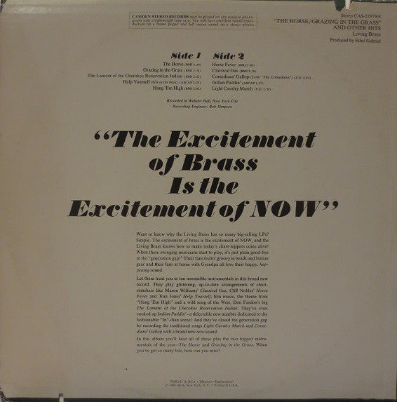 Living Brass : The Horse / Grazing In The Grass And Other Hits (LP)