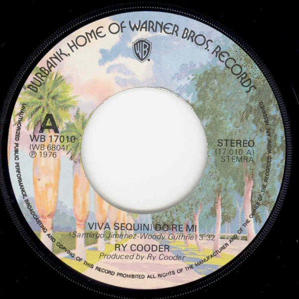 Ry Cooder : Viva Sequin / Do Re Mi (7", Single)