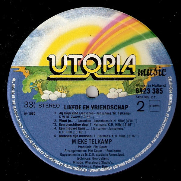 Mieke Telkamp : Liefde En Vriendschap (LP, Album)